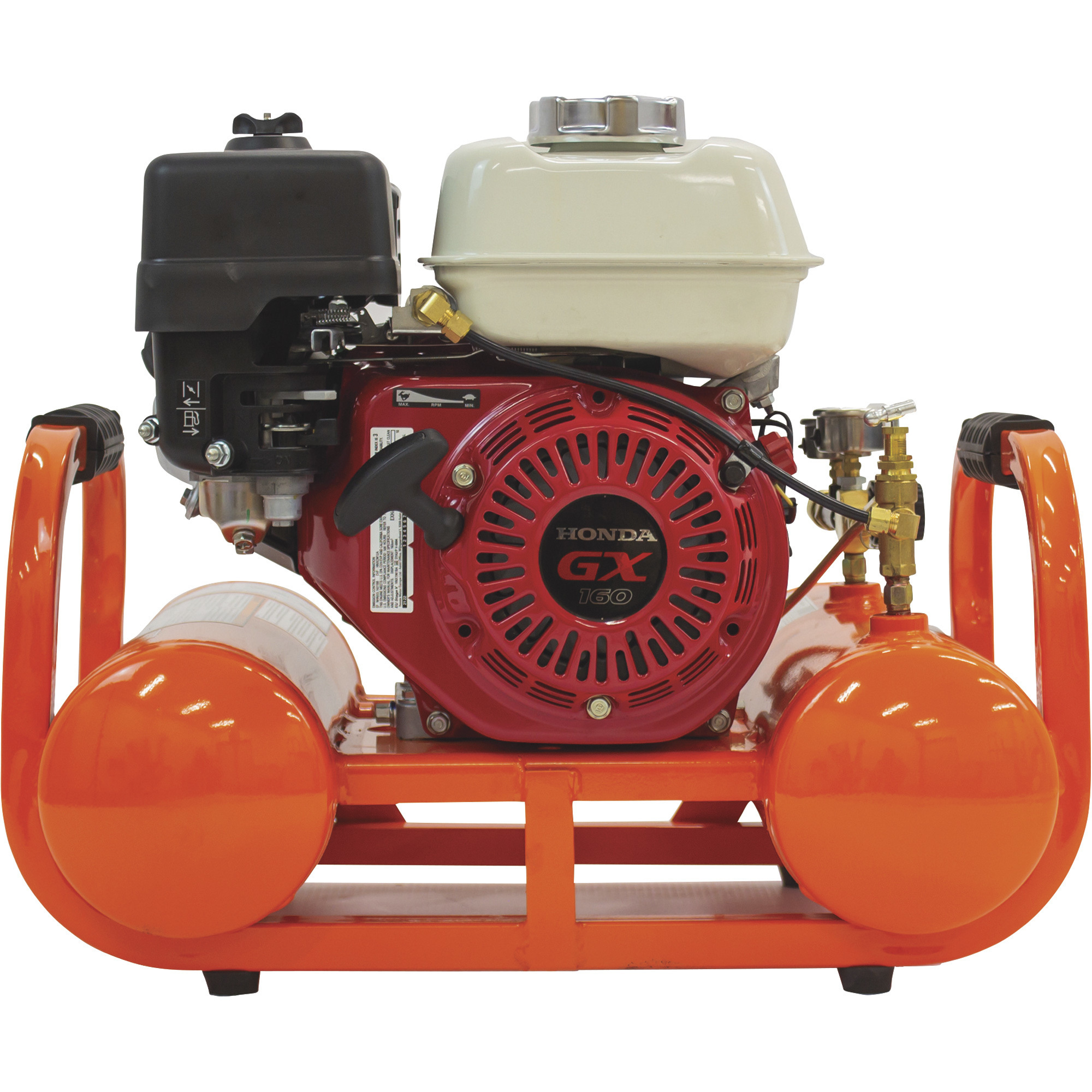 Industrial Air Pontoon Air Compressor, 4 Gallon Gas-Powered, 4.6 HP Honda GX160, Model# CTA5590412.SAN